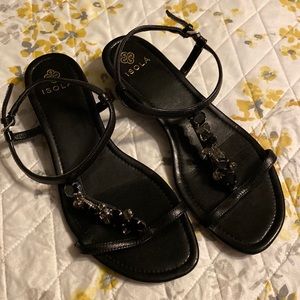 Isola Black Sandals 7.5M but runs wide